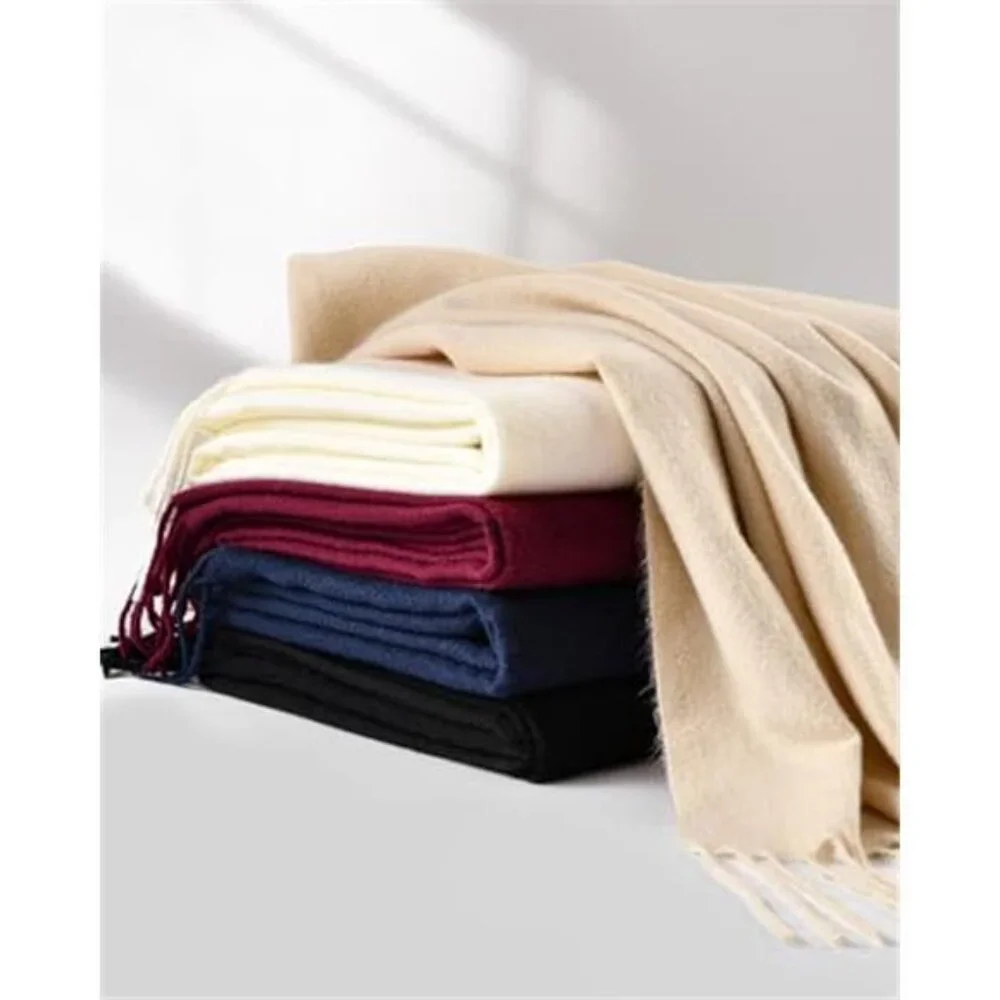 Winter Scarf for Women Soft Wool Cashmere Shawl Wrap Warm Large Cold Weather - Picture 5 of 7
